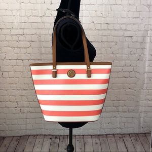 Anne Klein Striped Lion Large Tote Purse